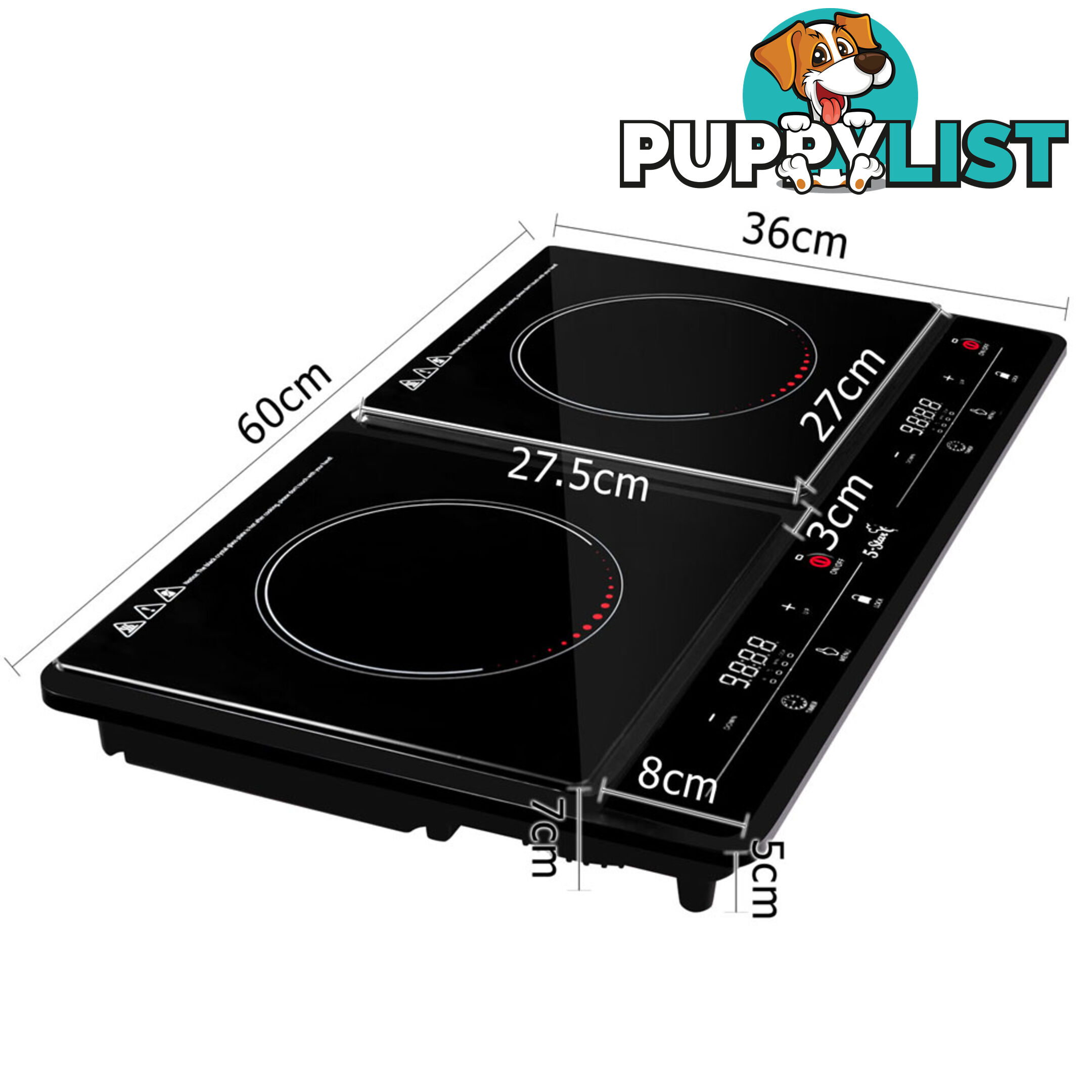 5 Star Chef Induction Cooktop Portable Duo