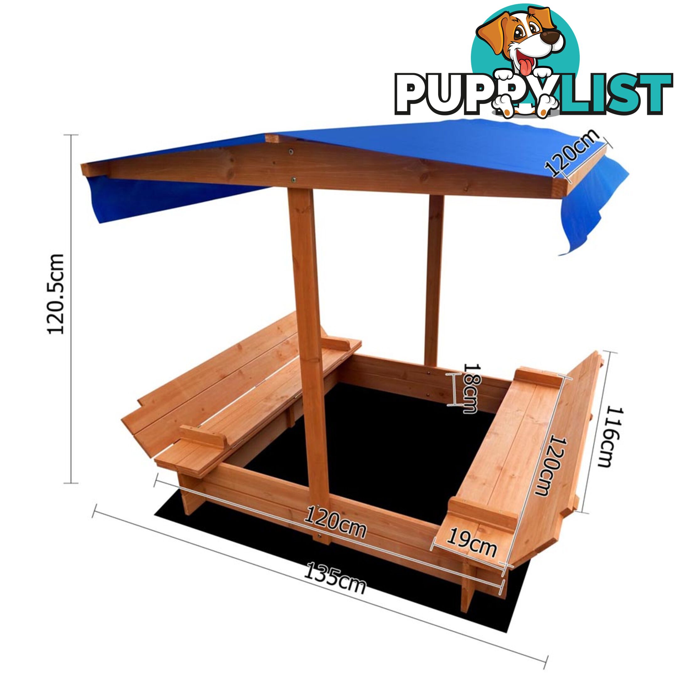 Children Canopy Sand Pit 120cm