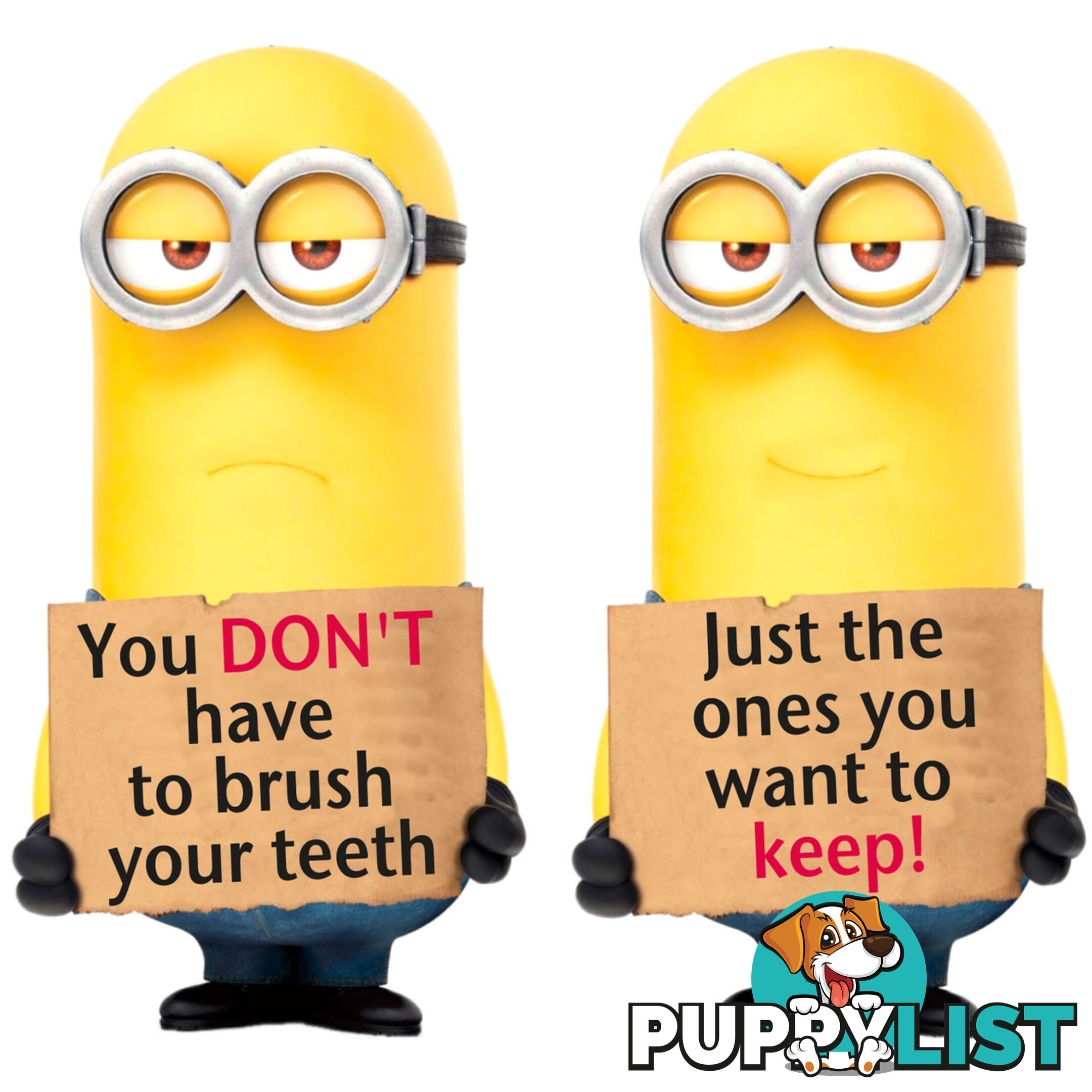 Minions Brush your Teeth Sticker - Make Brushing Teeth Fun