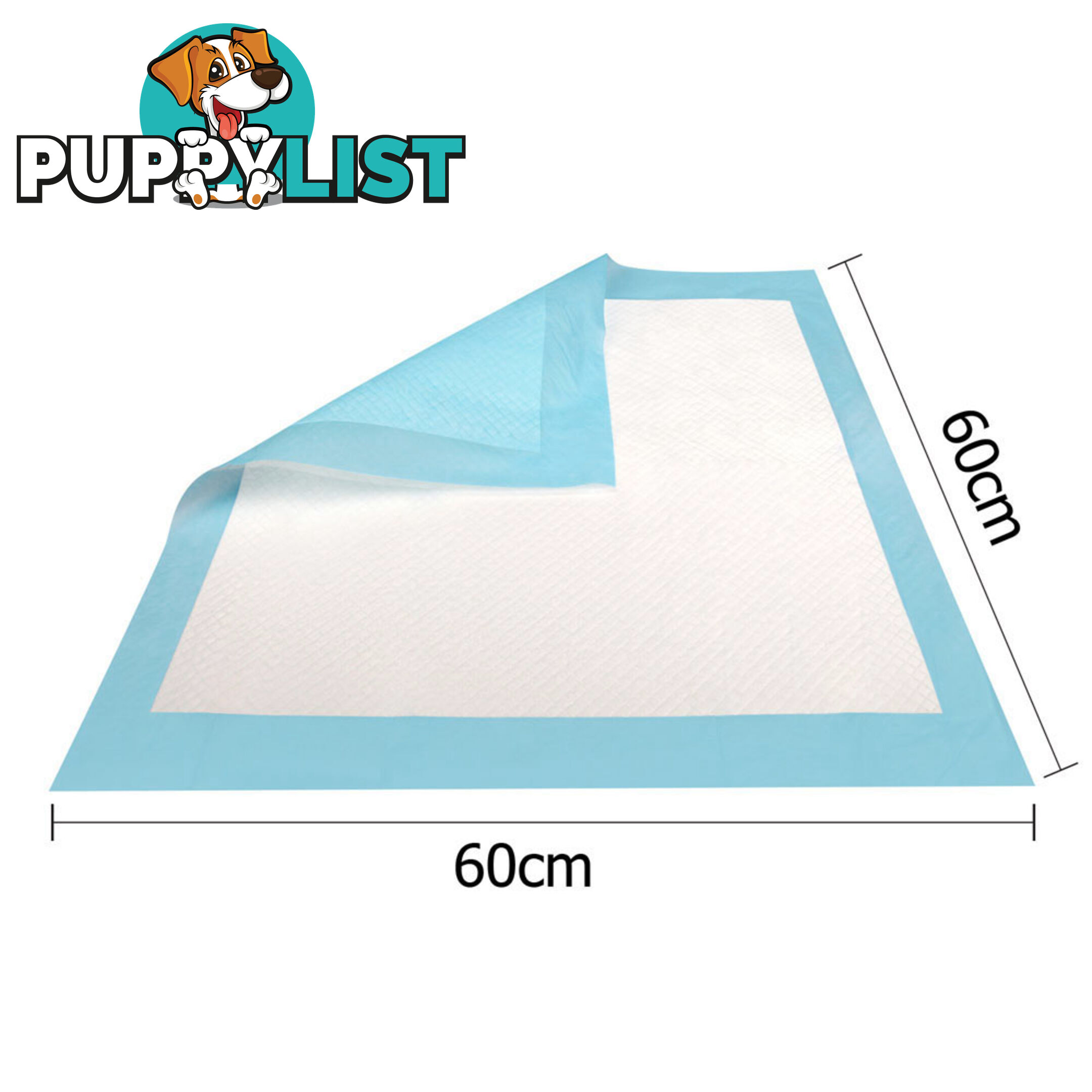 100 Puppy Pet Dog Toilet Training Pads Blue