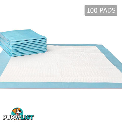 100 Puppy Pet Dog Toilet Training Pads Blue