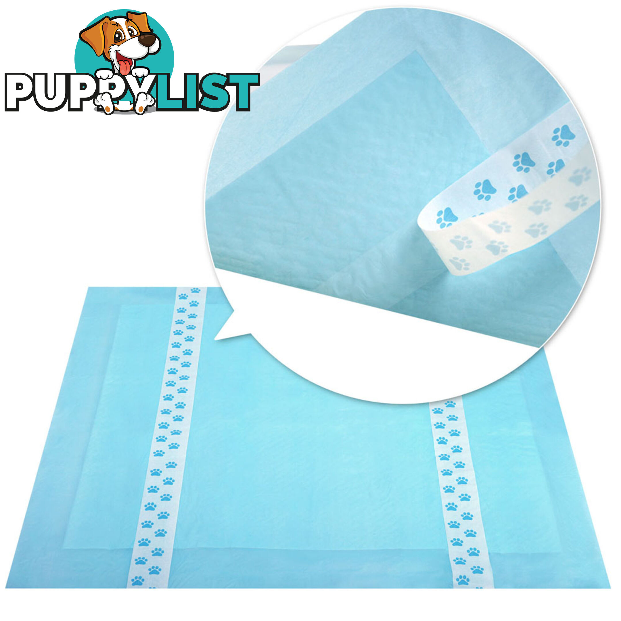 100 Puppy Pet Dog Toilet Training Pads Blue