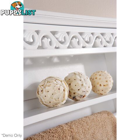 Lure Towel Rail with Shelf in WHITE