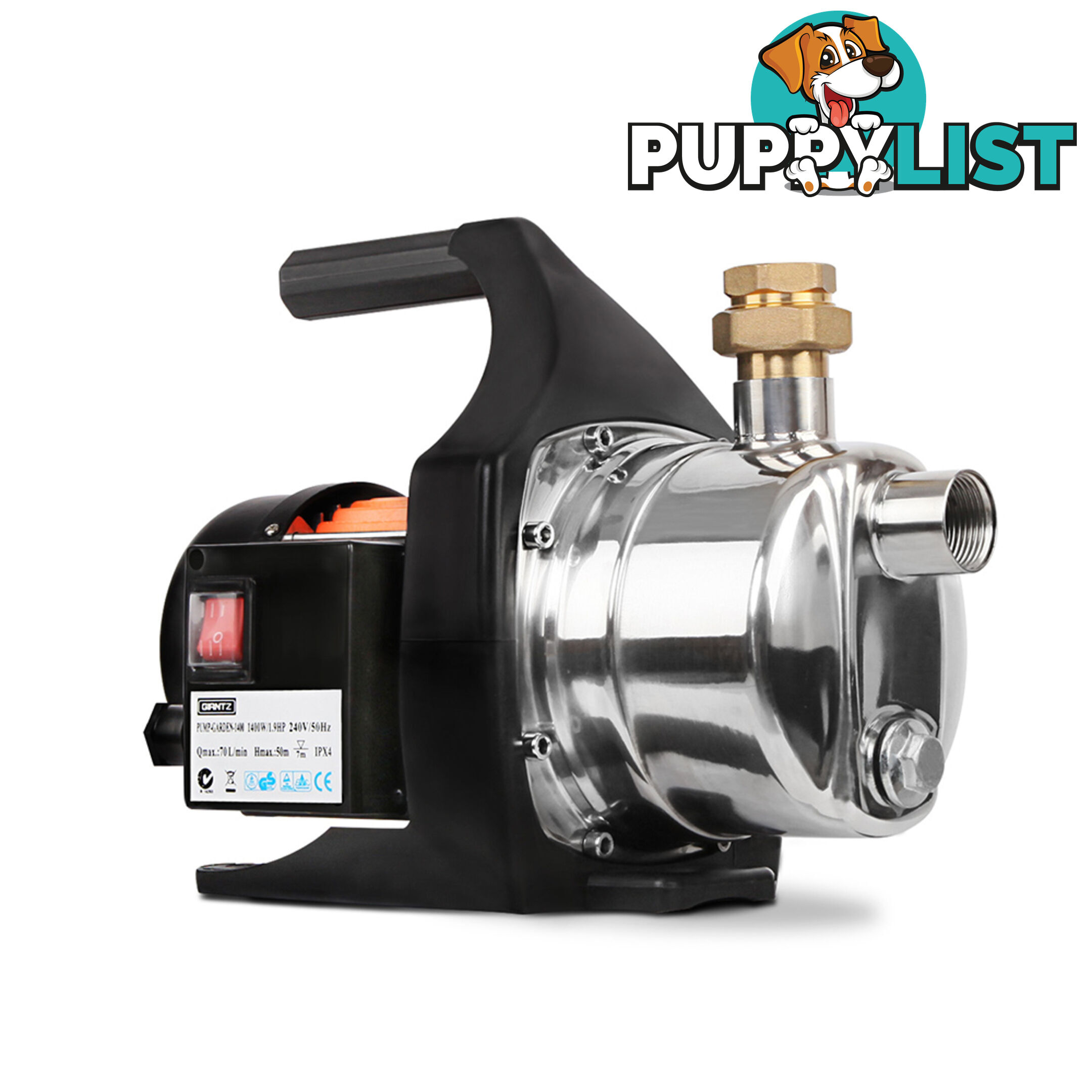 1400w Stainless Steel Garden Water Pump 70L/Min