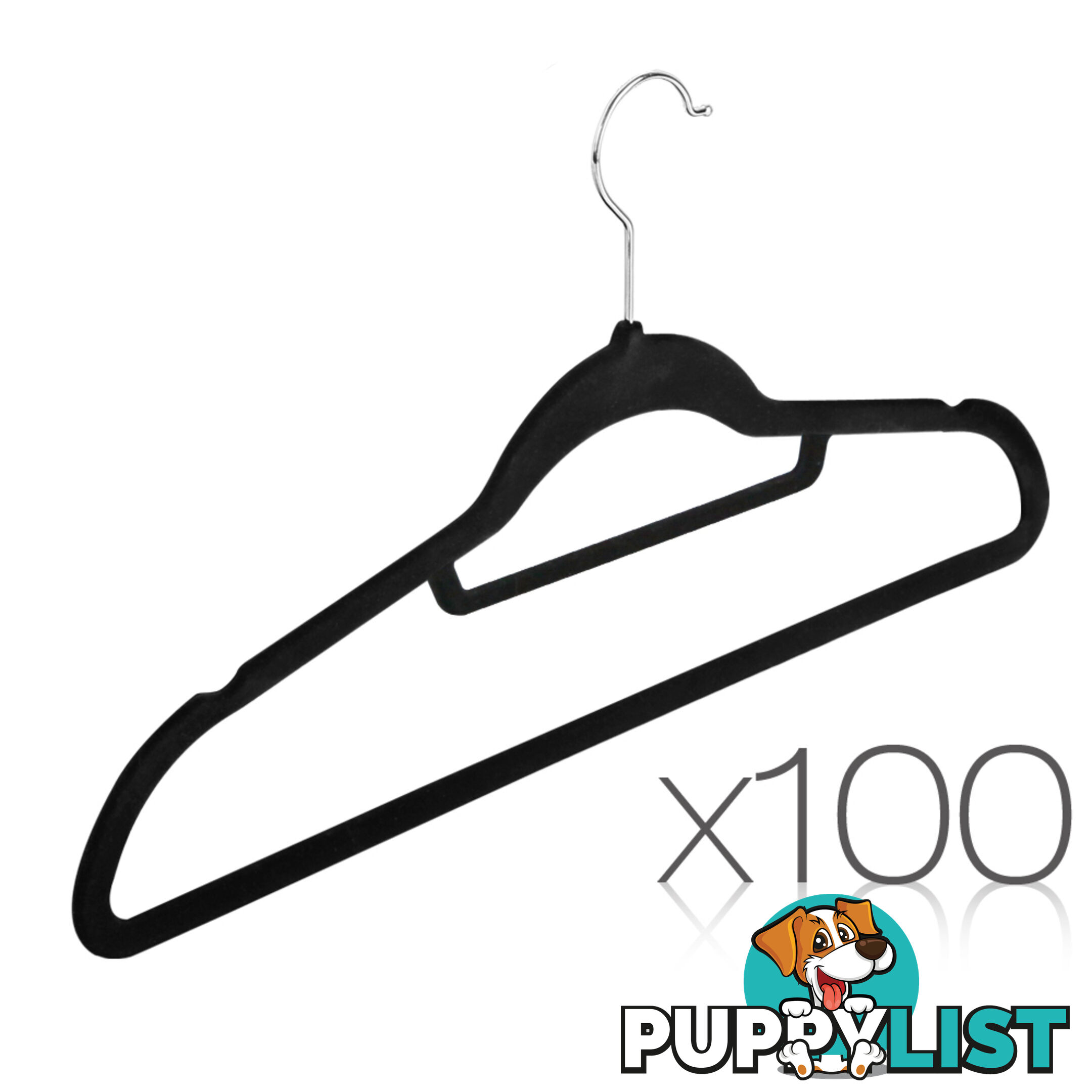 100 Pack Velvet Hangers with Tie Bar