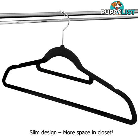 100 Pack Velvet Hangers with Tie Bar