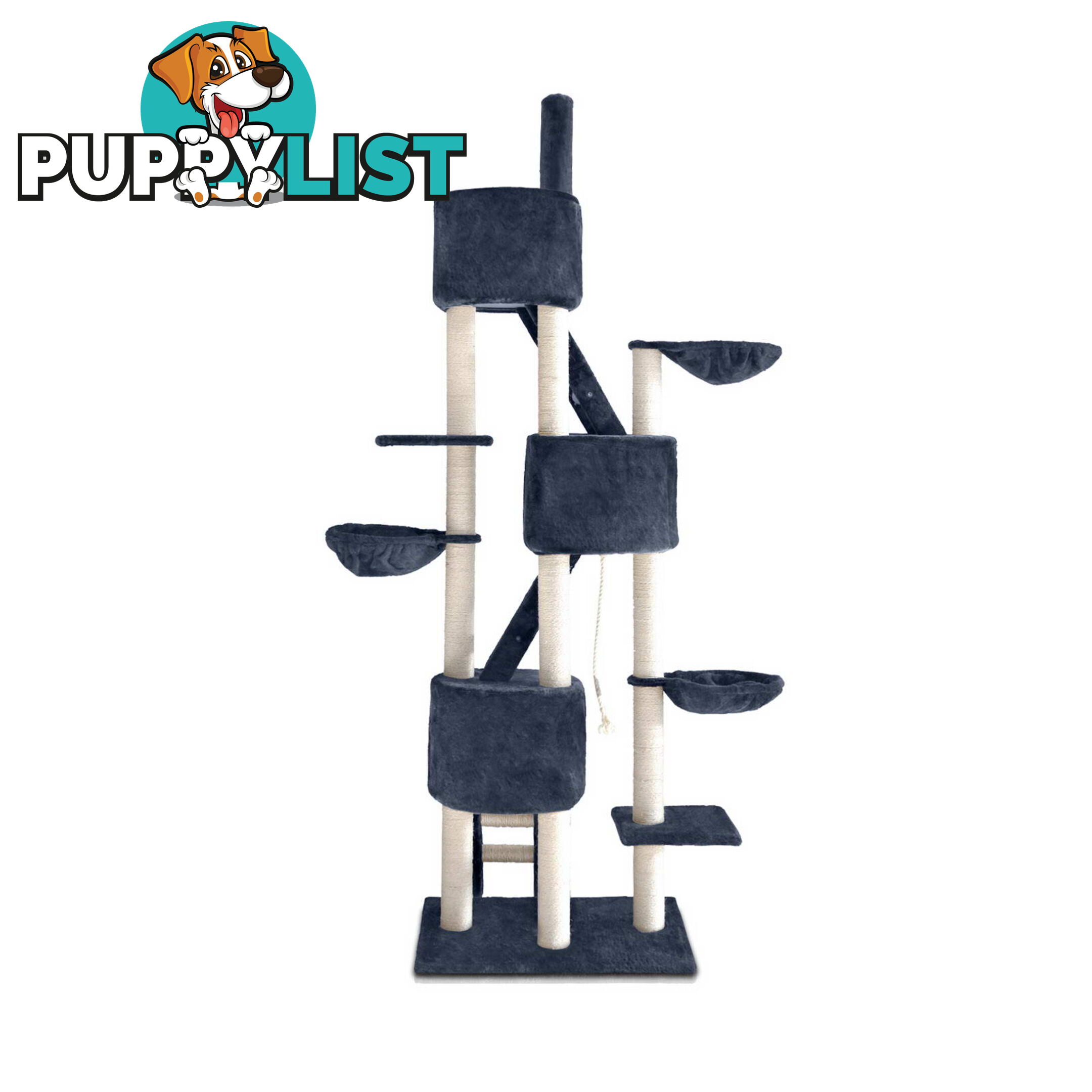 Cat Scratching Poles Post Furniture Tree 244cm Dark Grey