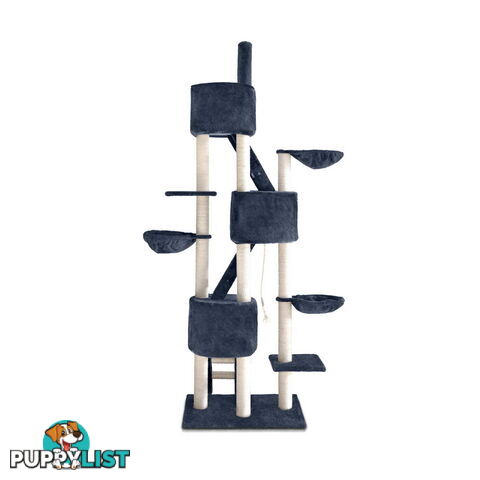 Cat Scratching Poles Post Furniture Tree 244cm Dark Grey