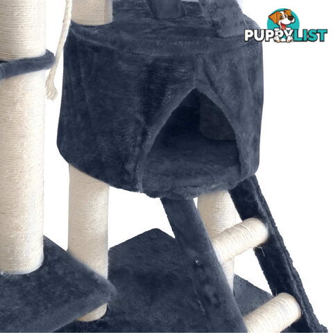 Cat Scratching Poles Post Furniture Tree 244cm Dark Grey