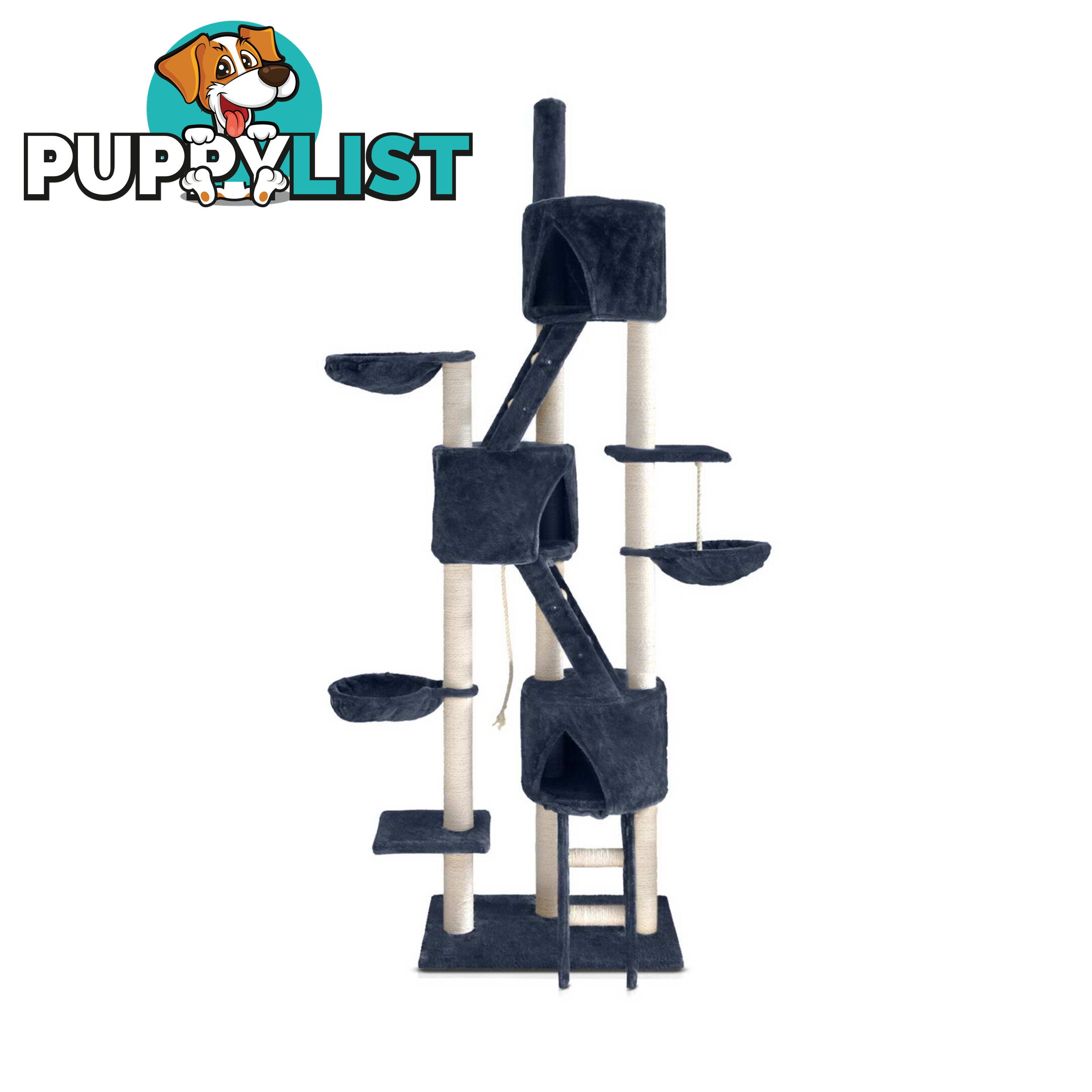 Cat Scratching Poles Post Furniture Tree 244cm Dark Grey