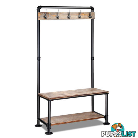 Pipe Shoe Rack & Coat Hanger Hallway Entry Shelf