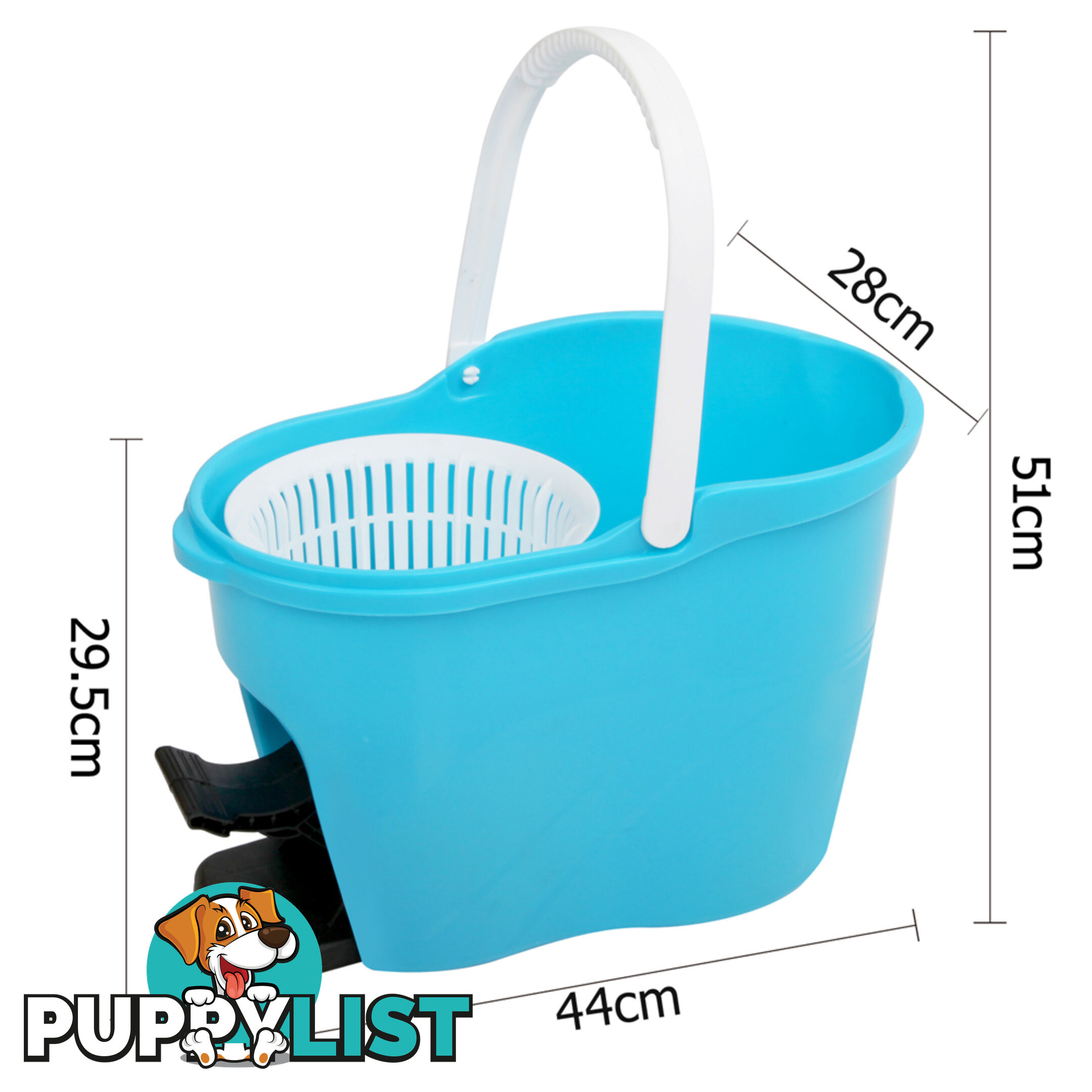 360 Degree Spinning Mop Spin Dry Bucket 8.5L Blue