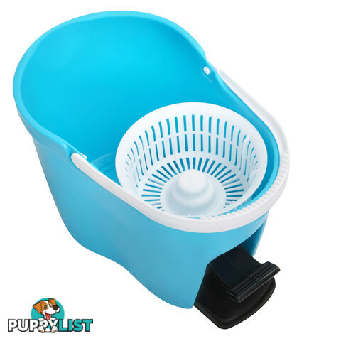 360 Degree Spinning Mop Spin Dry Bucket 8.5L Blue