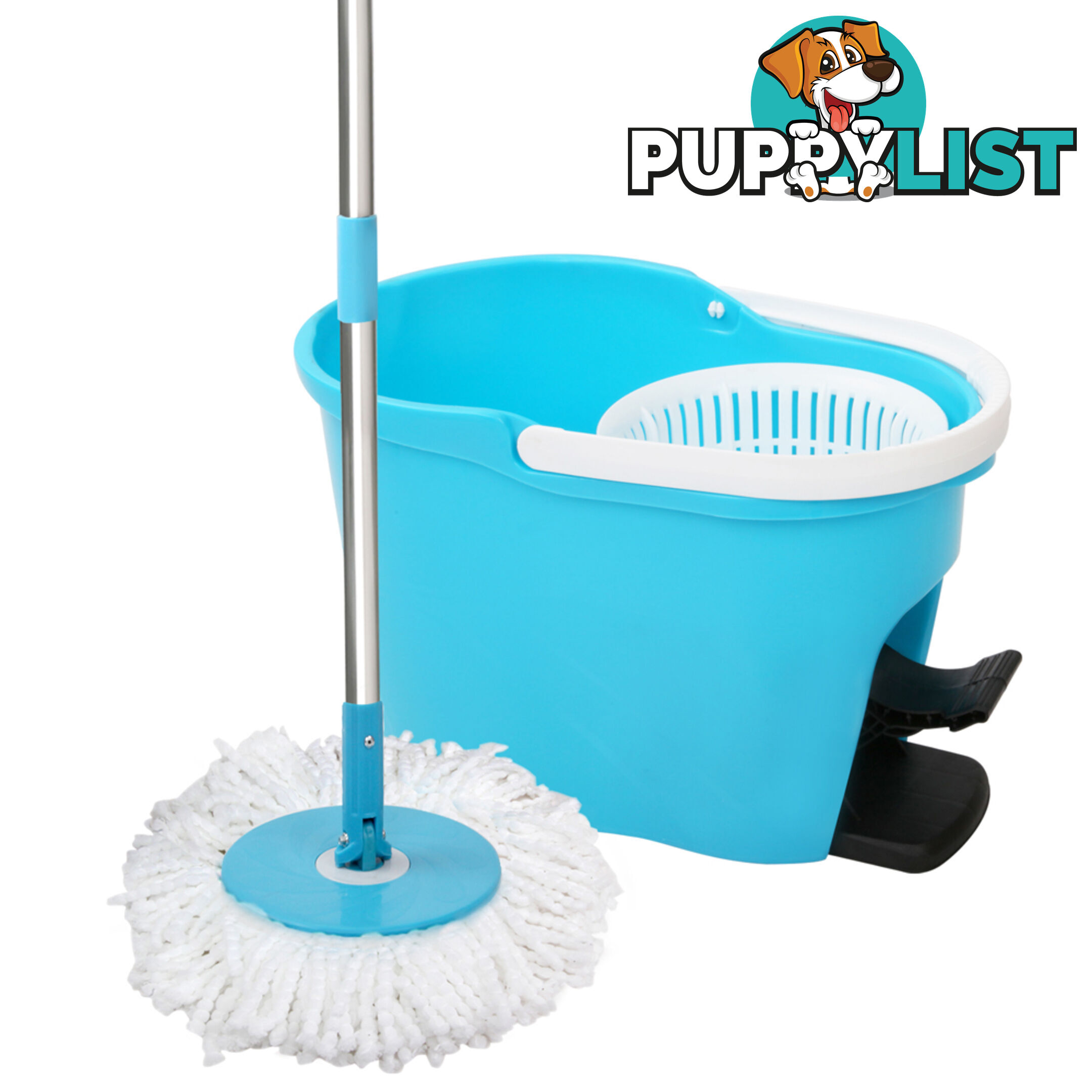 360 Degree Spinning Mop Spin Dry Bucket 8.5L Blue