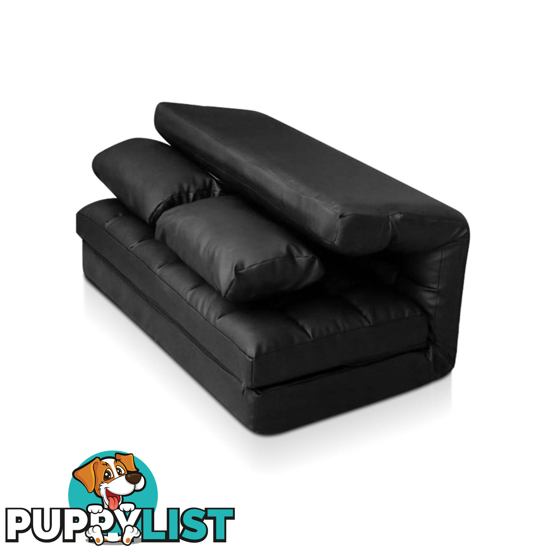 Double Size Adjustable Lounge Sofa - 10 positions PU Leather