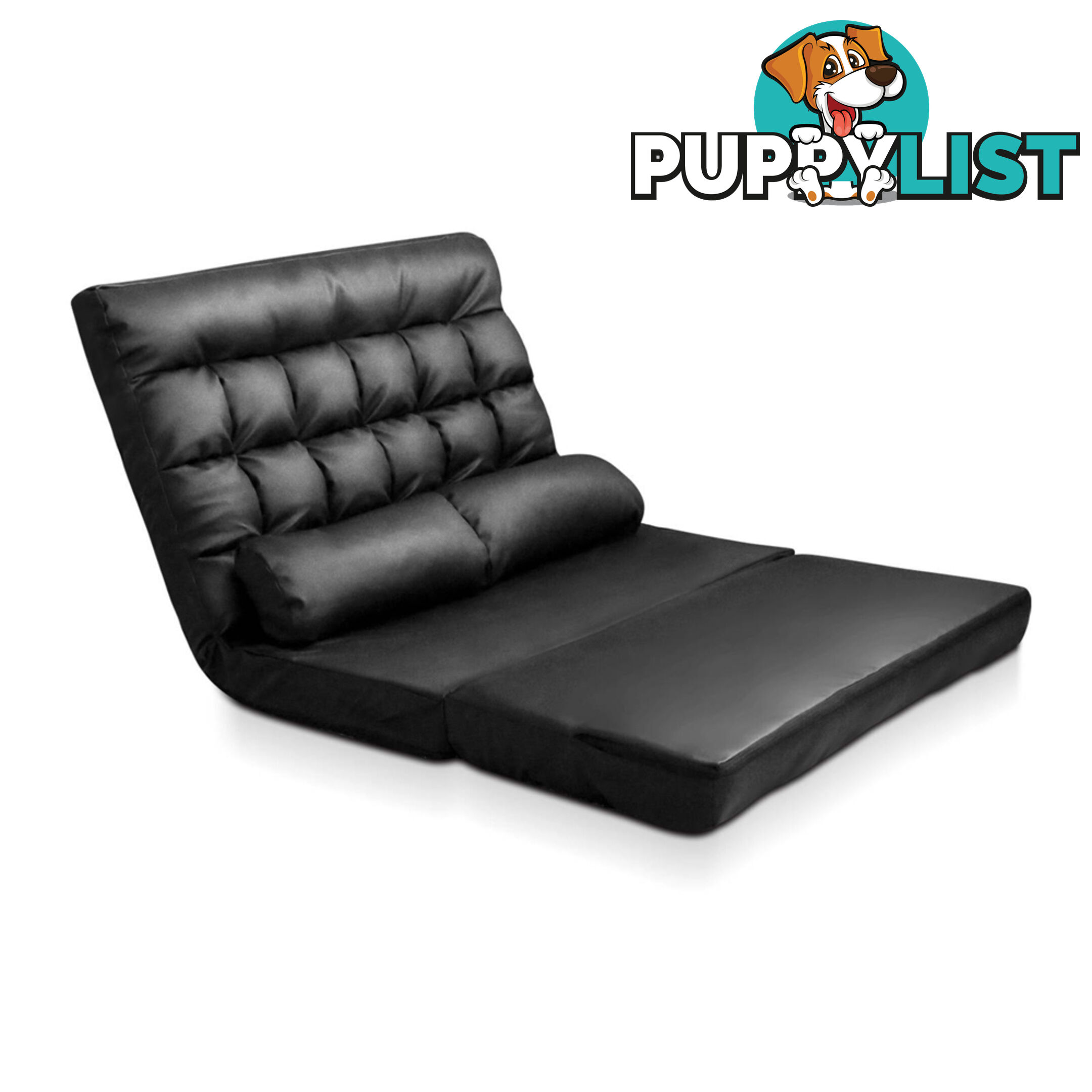 Double Size Adjustable Lounge Sofa - 10 positions PU Leather