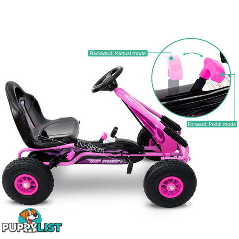 Kids Pedal Go Kart - Pink