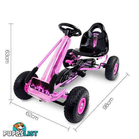 Kids Pedal Go Kart - Pink