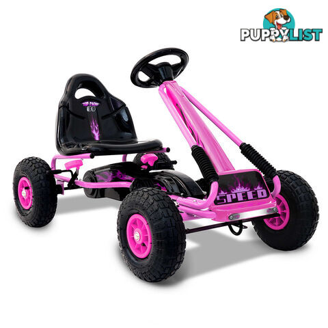 Kids Pedal Go Kart - Pink