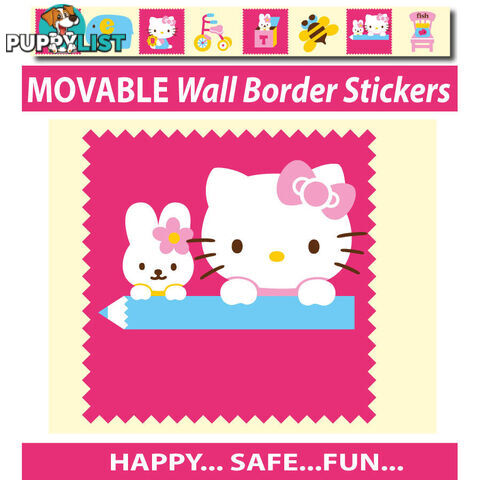 Hello Kitty Wall Border Stickers - Totally Movable