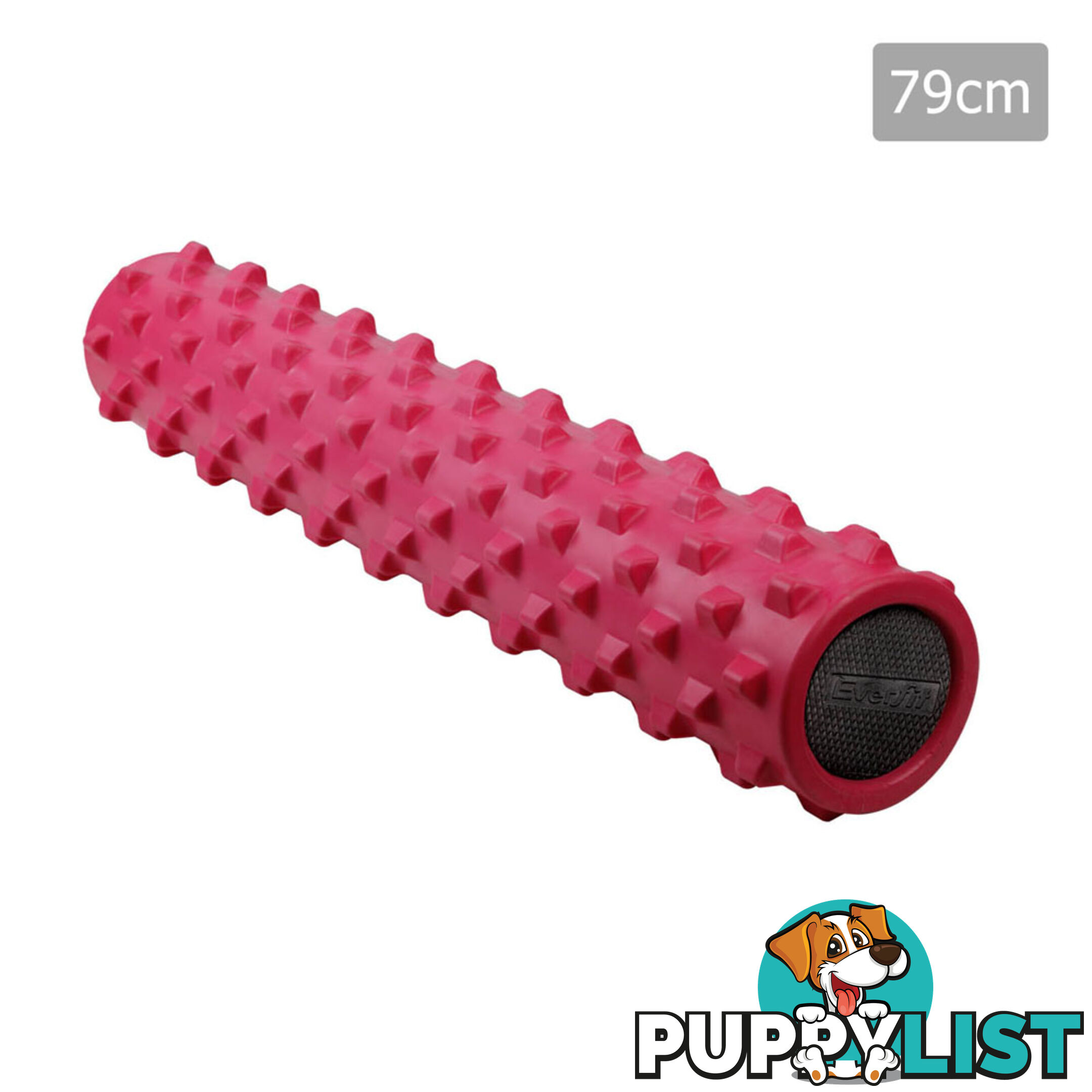 Yoga Gym Pilates EVA Stick Foam Roller Pink 79 x 13cm