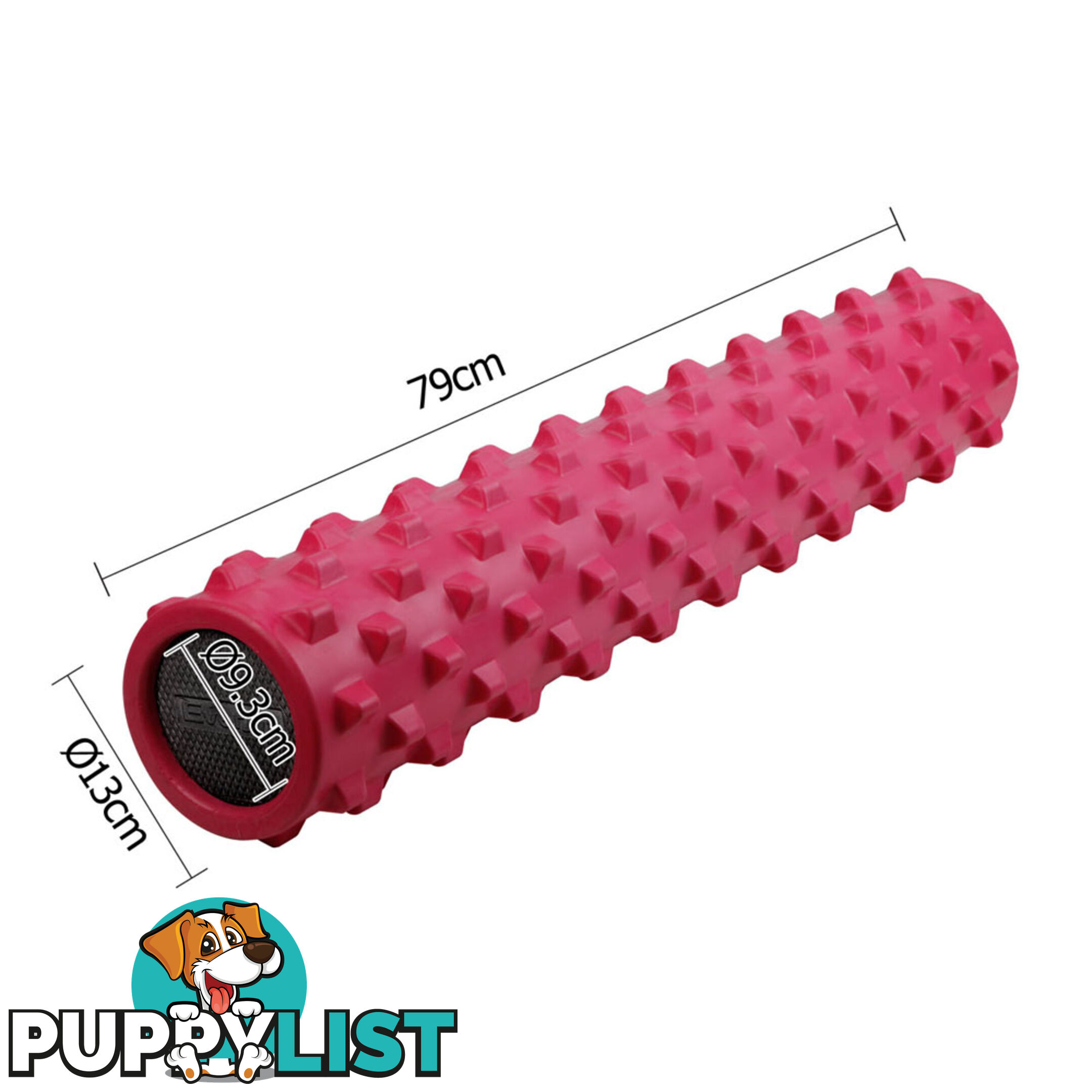 Yoga Gym Pilates EVA Stick Foam Roller Pink 79 x 13cm