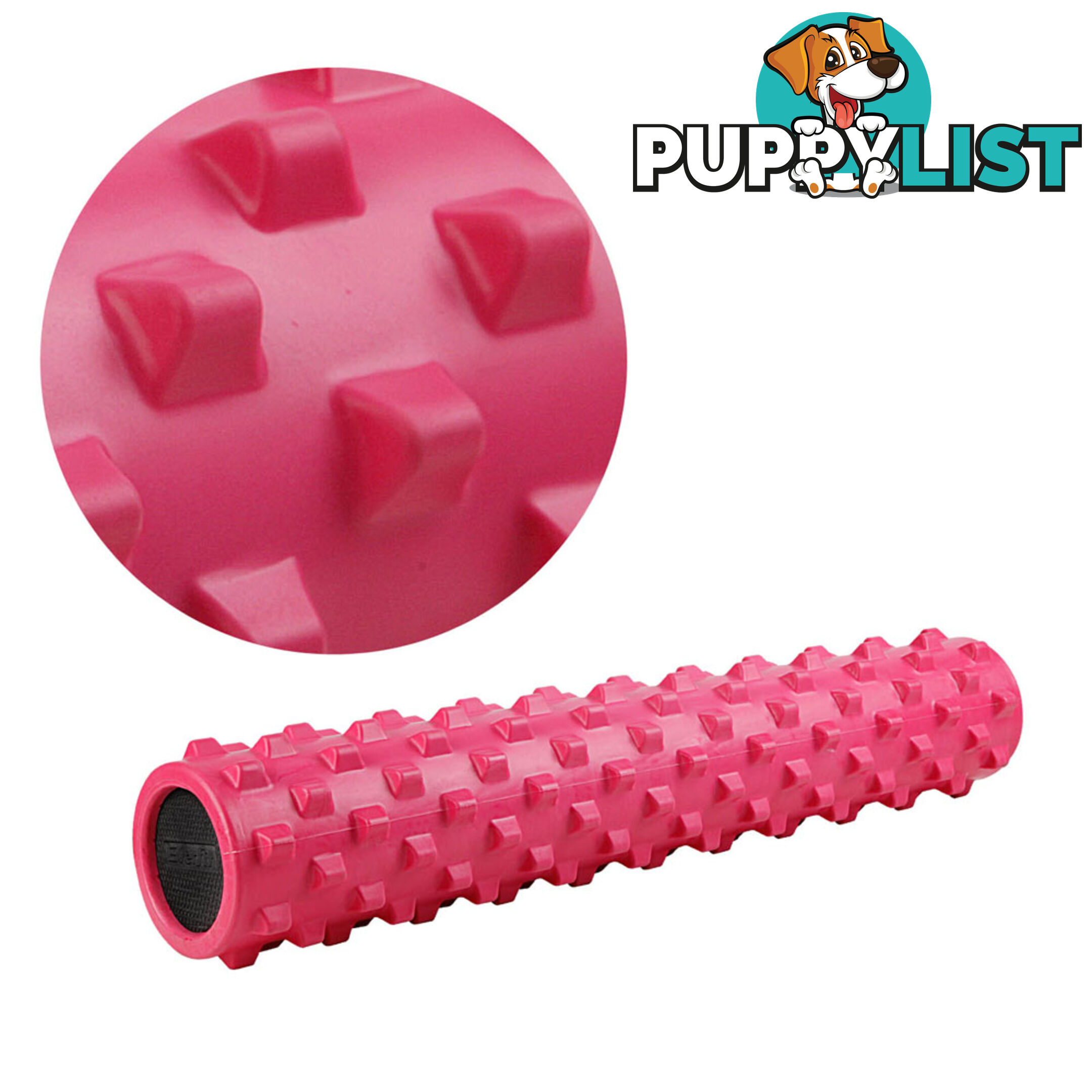 Yoga Gym Pilates EVA Stick Foam Roller Pink 79 x 13cm