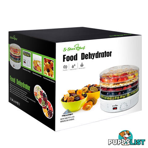 5 Trays Food Dehydrator Black