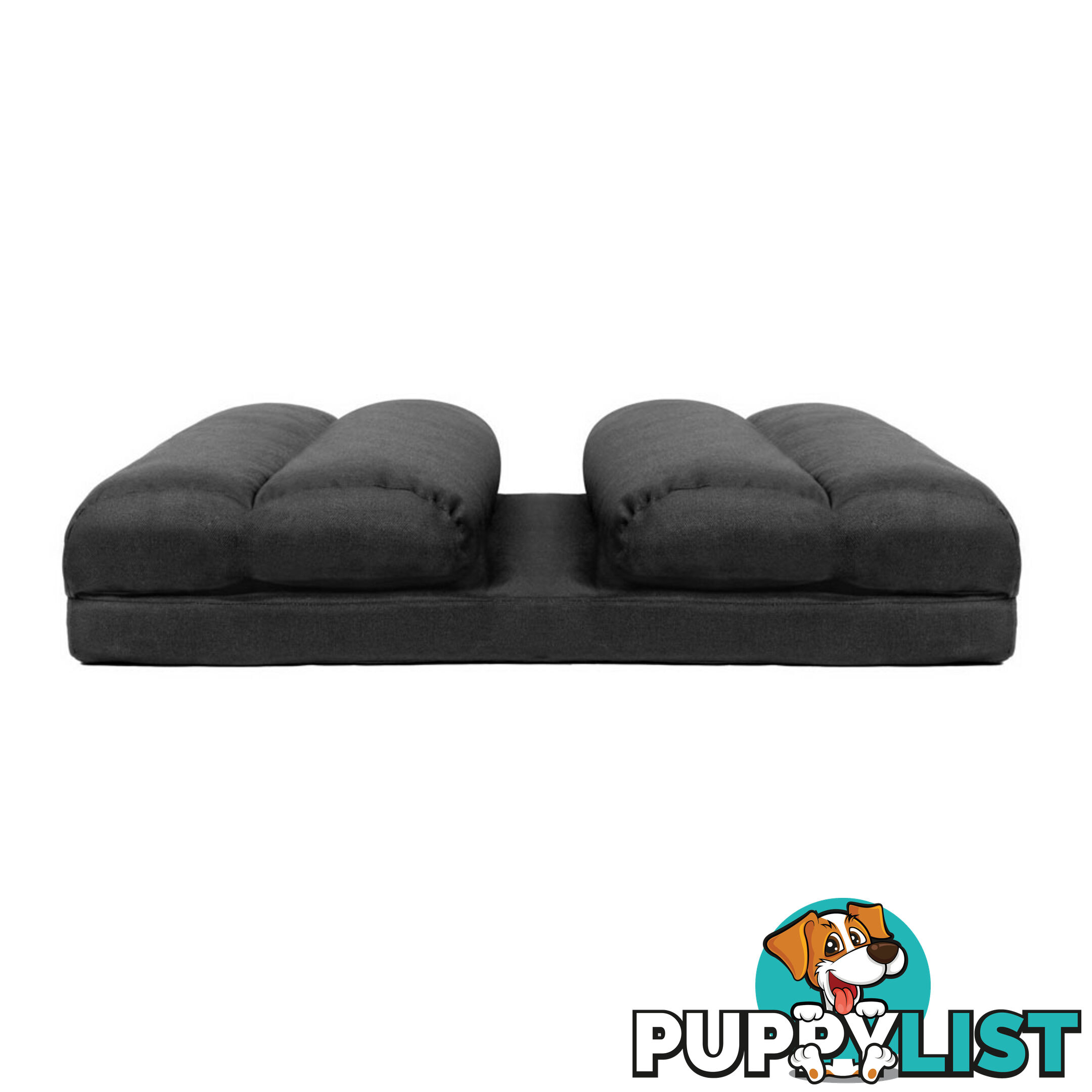 Double Size Adjustable Lounge Sofa - 5 positions Black