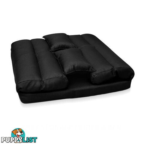 Double Size Adjustable Lounge Sofa - 5 positions Black