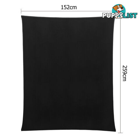 6 Pcs Wedding Table Cloth Rectangle 259cm Black