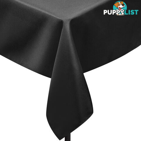 6 Pcs Wedding Table Cloth Rectangle 259cm Black