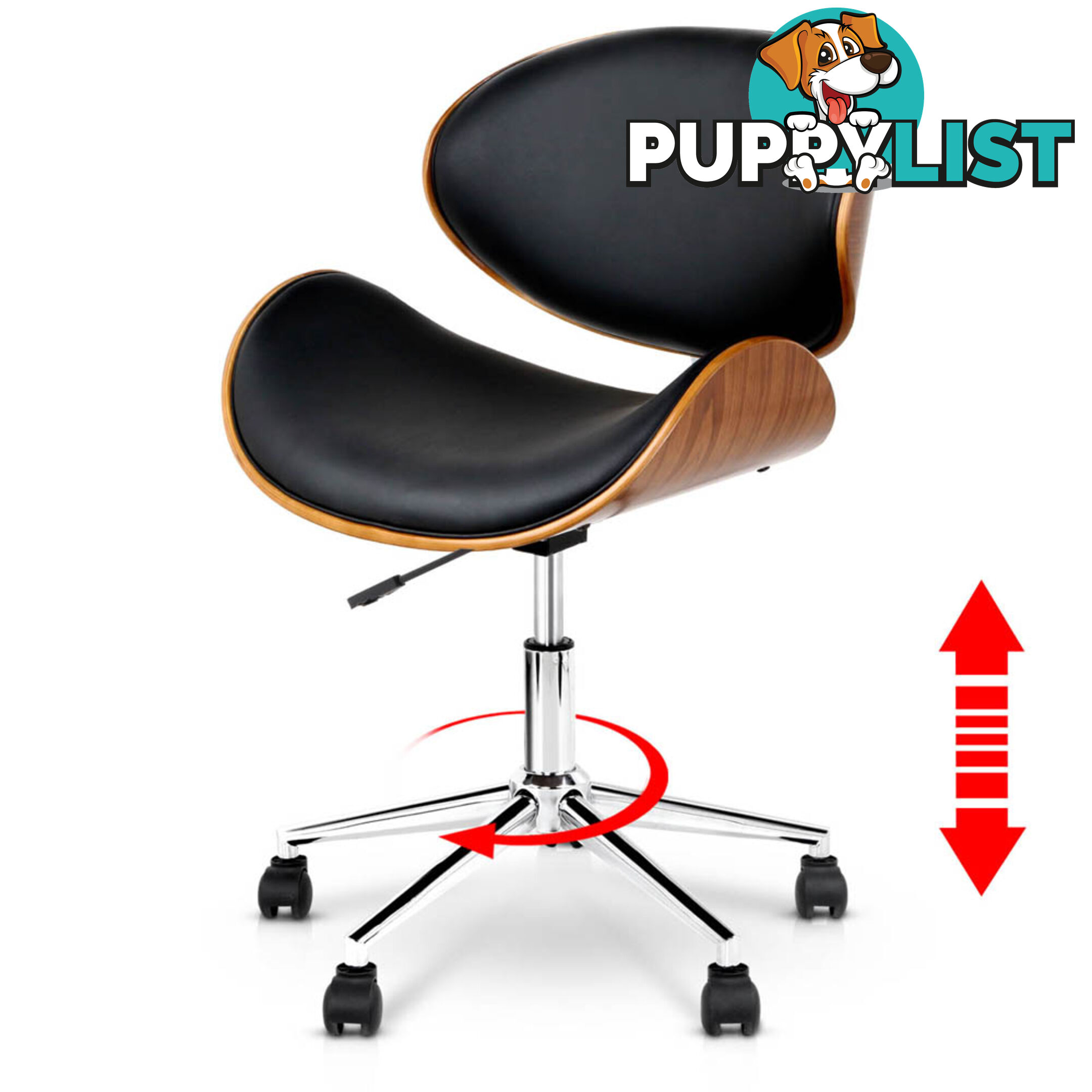 PU Leather Curved Office Chair