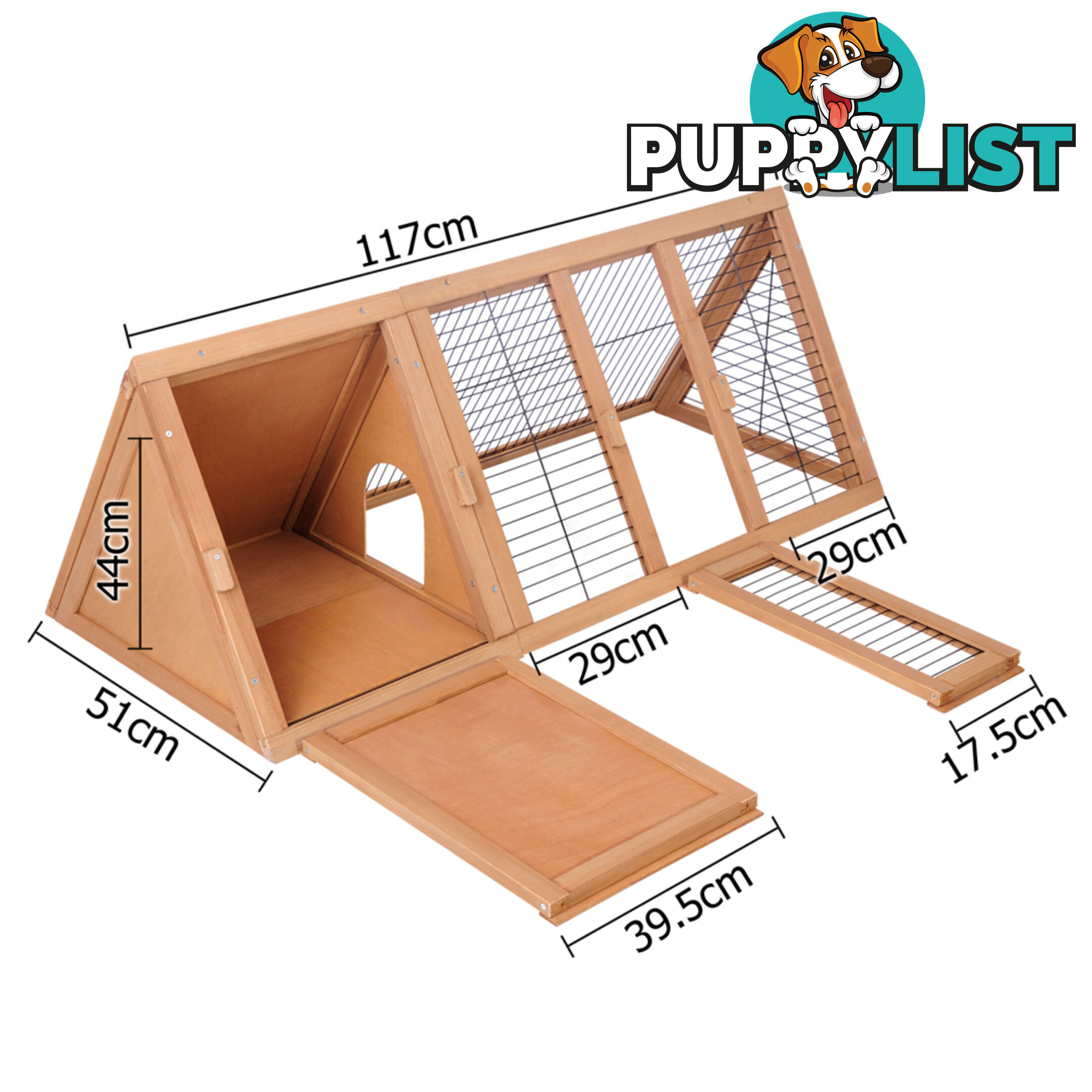 Rabbit Hutch Guinea Pig Chicken Ferret Cage Triangle