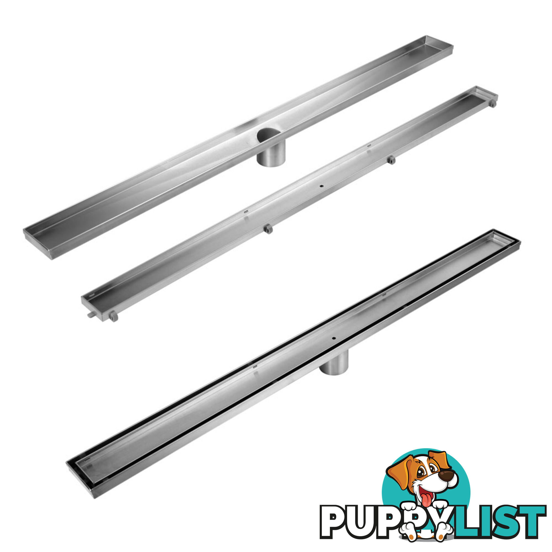 Tile Insert Stainless Steel Shower Grate Drain Floor Bathroom 1000mm