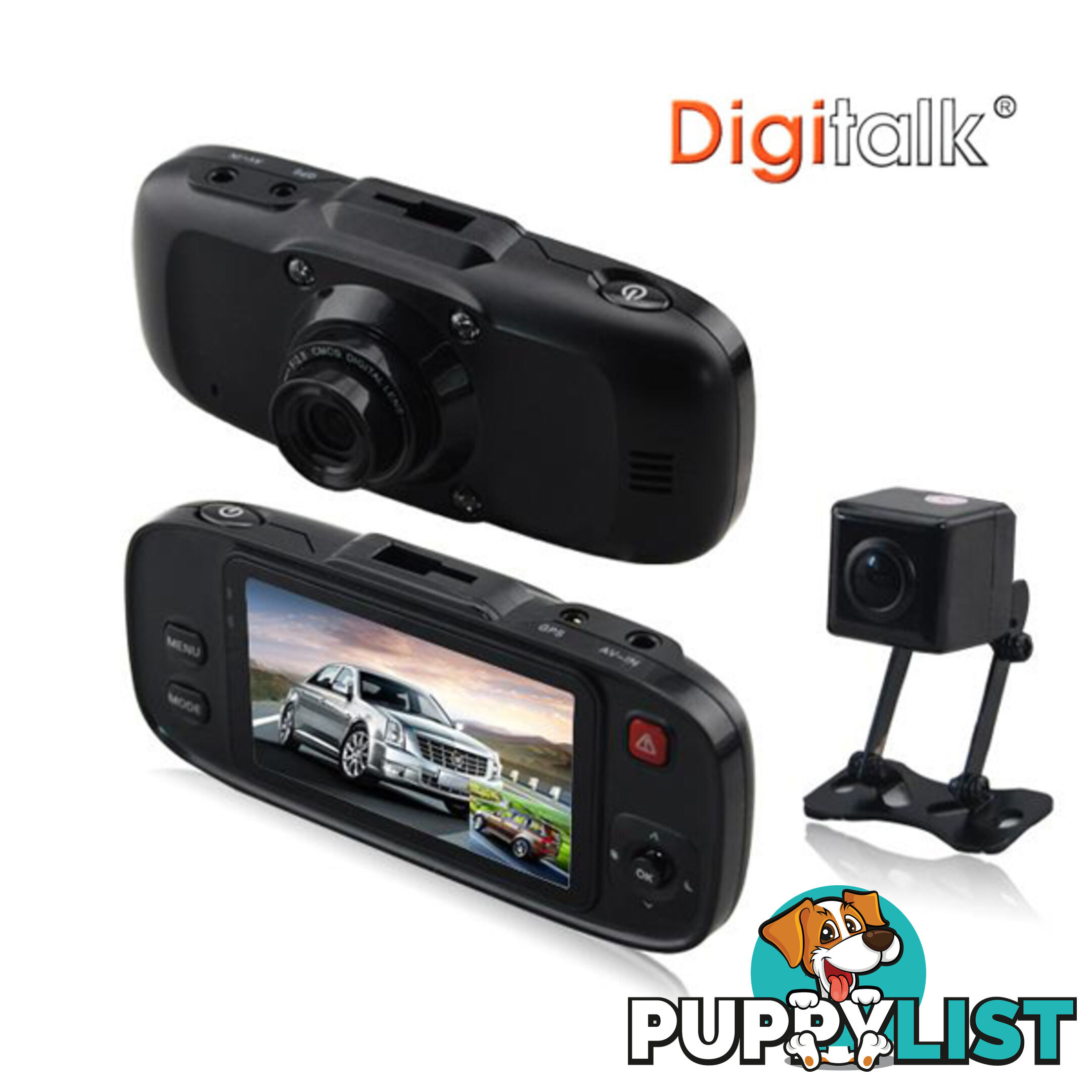 Dual Camera In-Car Digital Video Recorder (DVR)