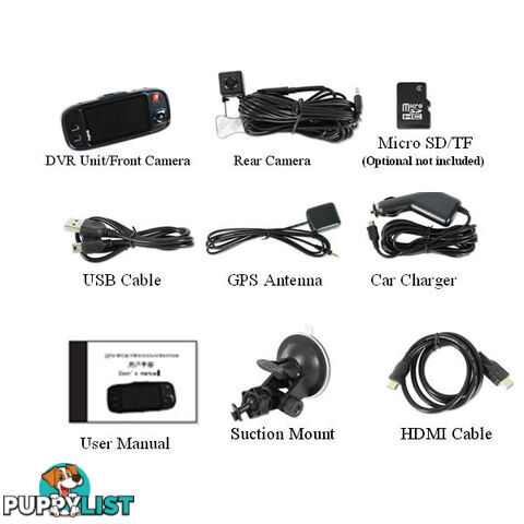 Dual Camera In-Car Digital Video Recorder (DVR)