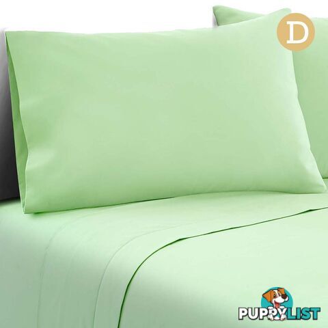 4 Piece Microfibre Sheet Set Double_ÑÐ Green