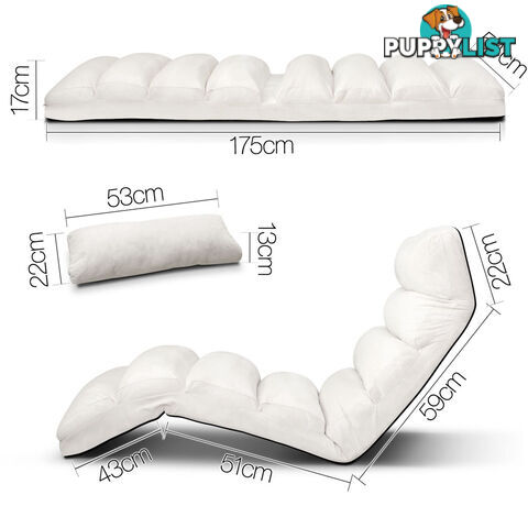 Lounge Sofa Chair - 75 Adjustable Angles _ÑÐ Ivory