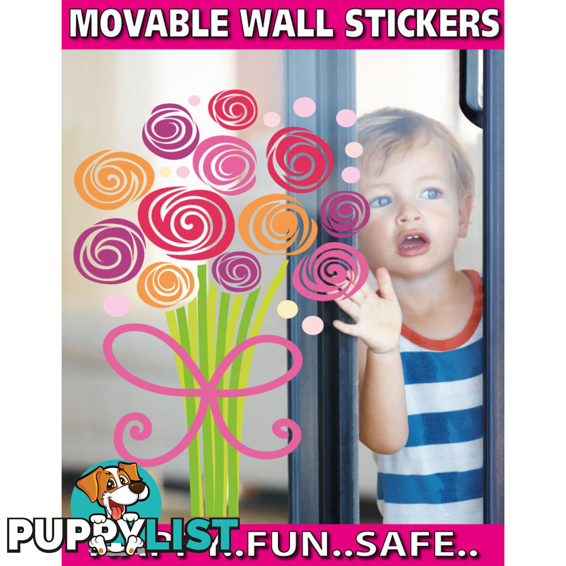 Medium Size Bouquet of Flowers Wall Stickers - Totally Movable