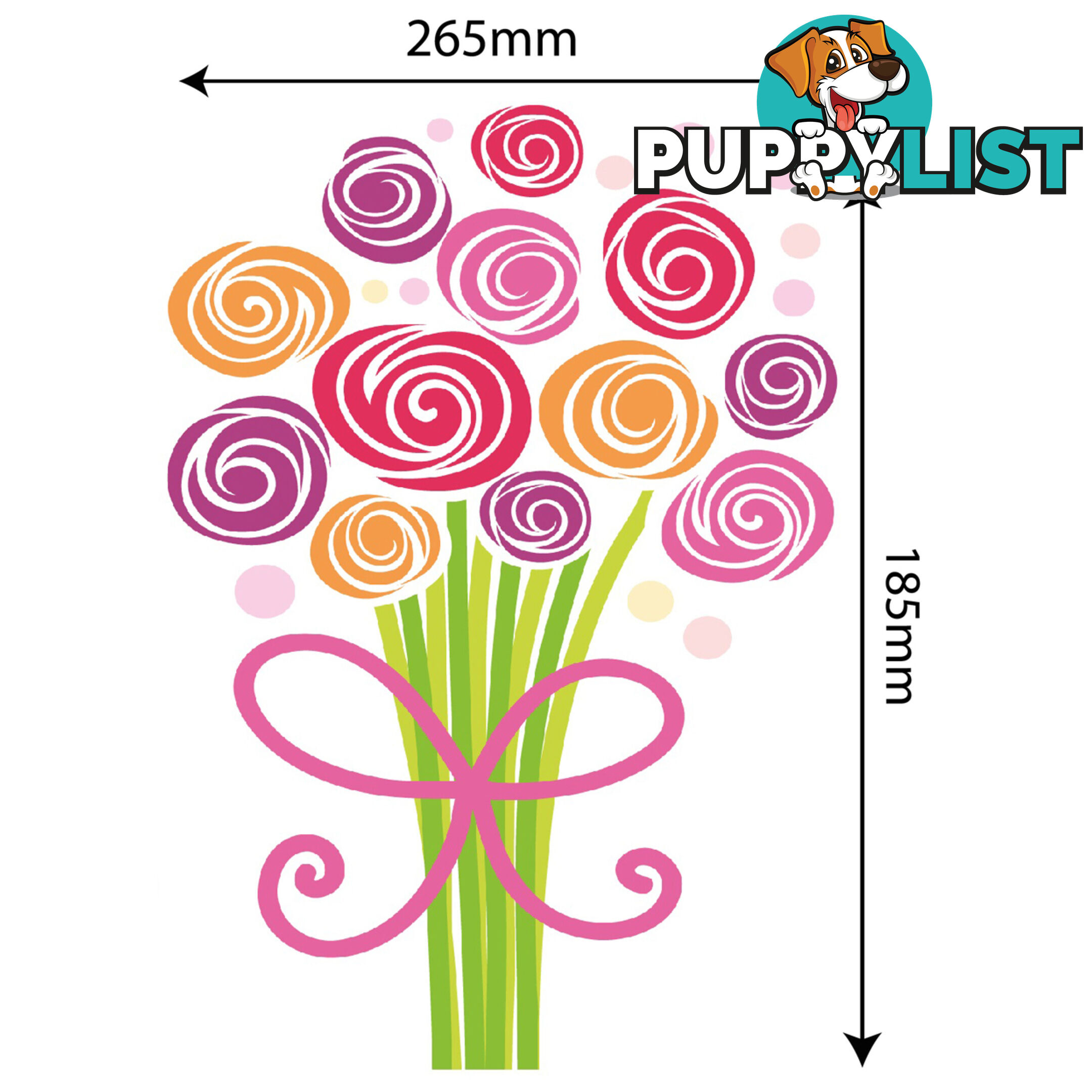 Medium Size Bouquet of Flowers Wall Stickers - Totally Movable