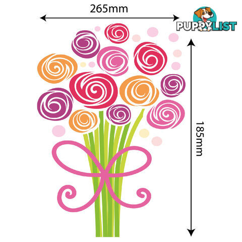 Medium Size Bouquet of Flowers Wall Stickers - Totally Movable