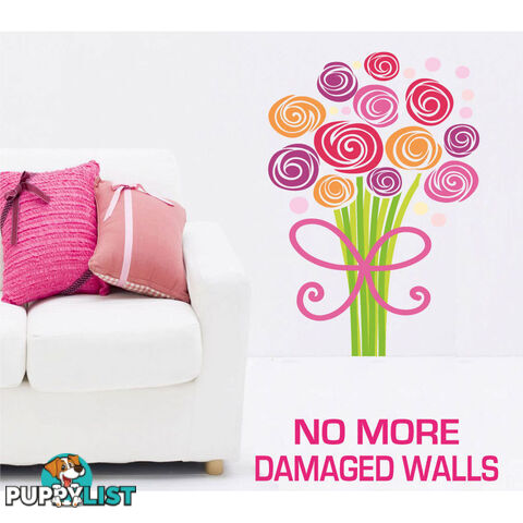 Medium Size Bouquet of Flowers Wall Stickers - Totally Movable