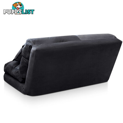 Double Size Adjustable Lounge Sofa - 5 positions Charcoal