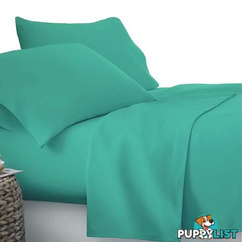 4 Piece Microfibre Sheet Set King _ÑÐ Aqua