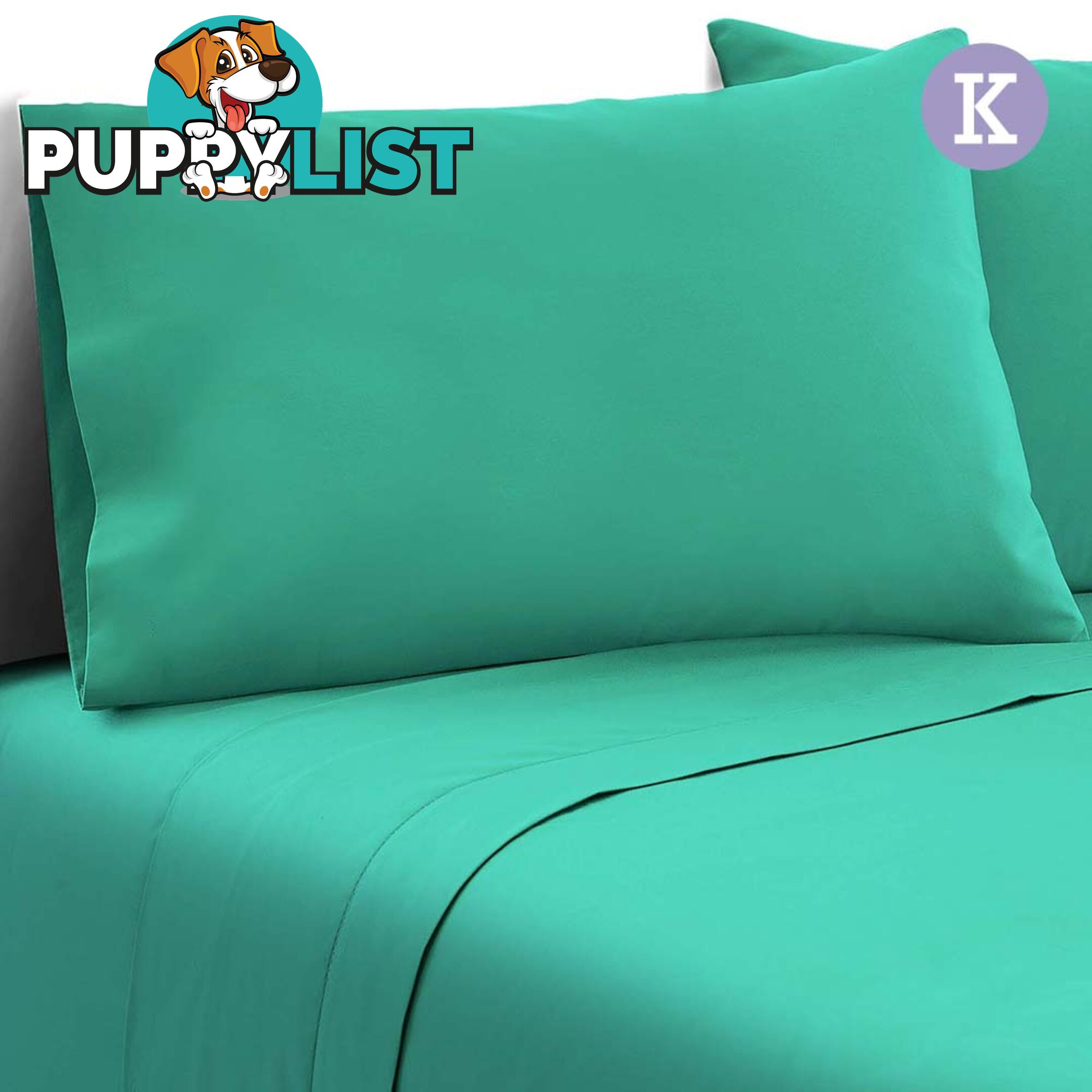 4 Piece Microfibre Sheet Set King _ÑÐ Aqua