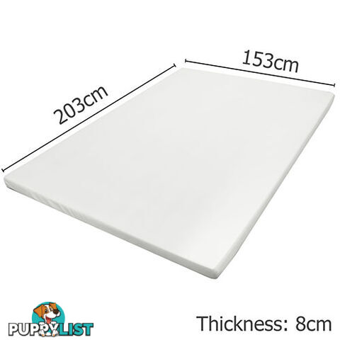 Visco Elastic Memory Foam Mattress Topper 8cm Thick Queen