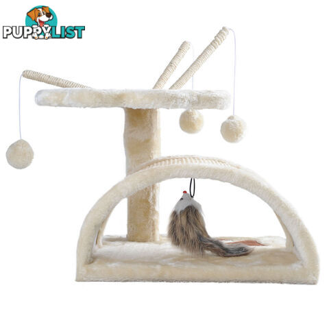 Cat Scratching Poles Post Furniture Tree House Beige