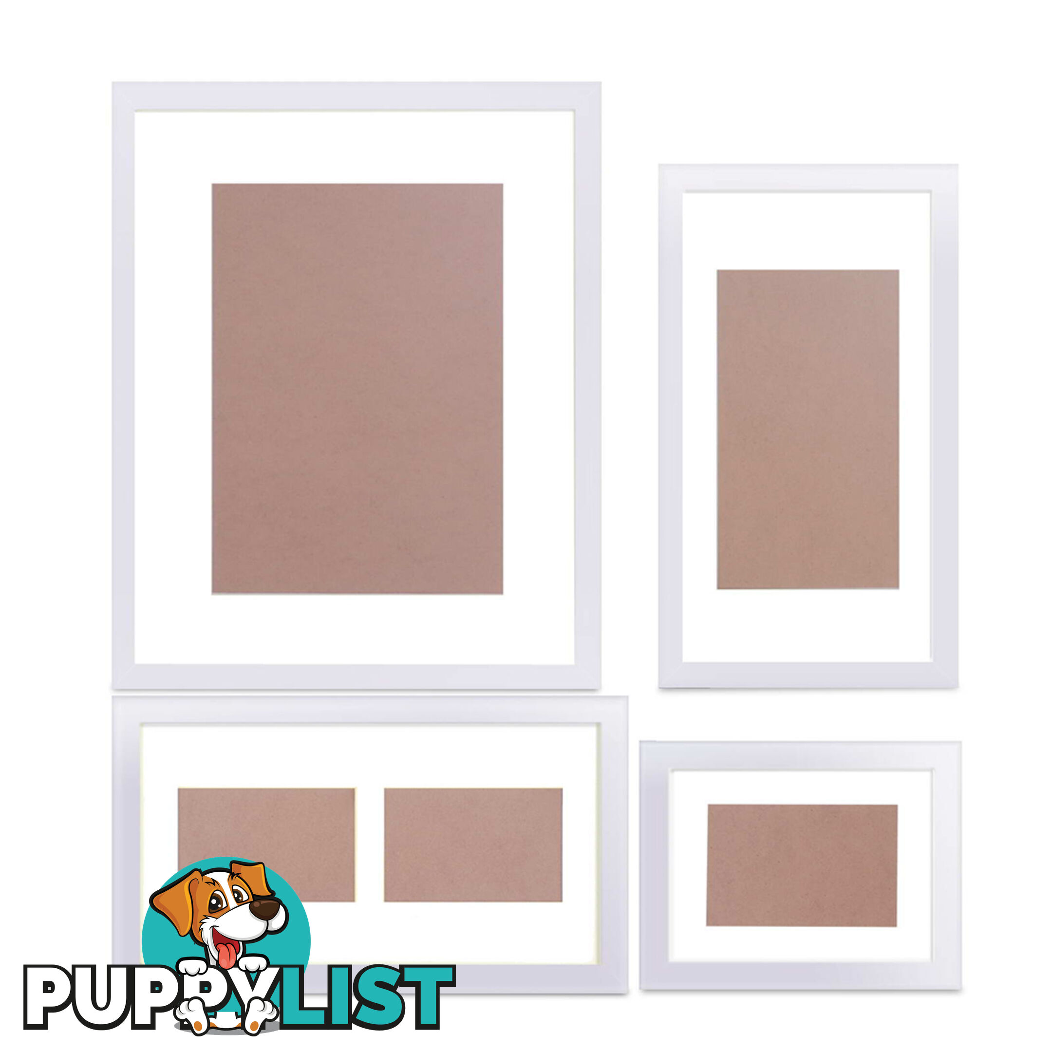 20pc Photo Frame Set - White