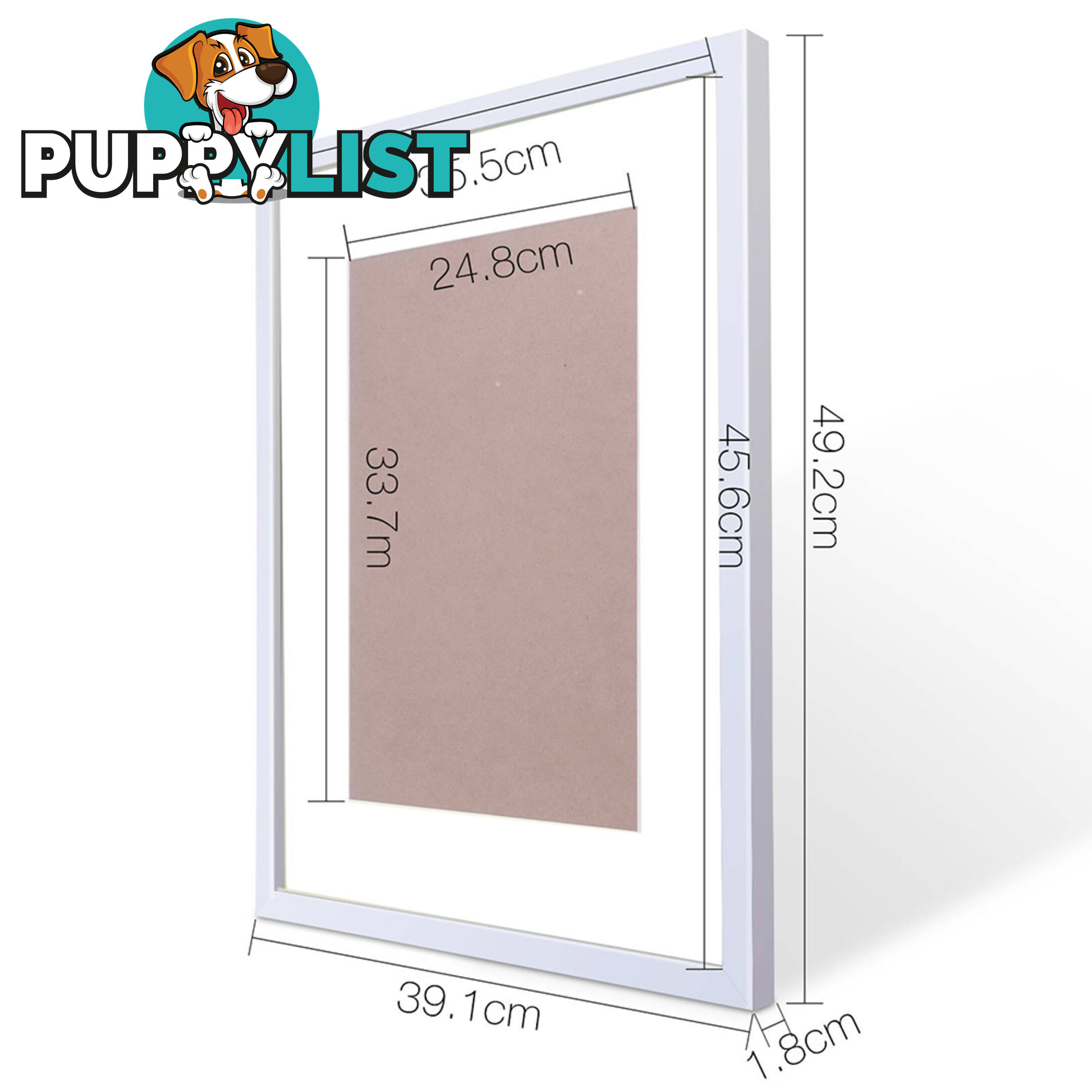 20pc Photo Frame Set - White